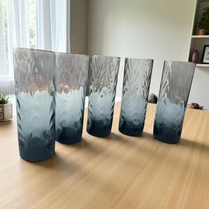 Set of 5 West Virginia Morgantown Glasses – Ombre Highball Tumblers